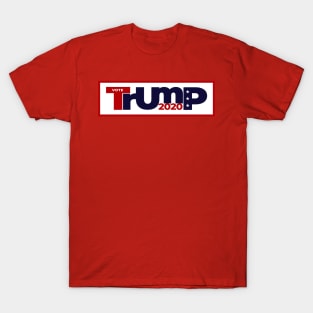 Vote For Trump 2020 Red and Blue Logo T-Shirt